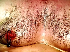 Male nipples playpiercing with safety pins and foley catheter play